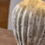 Earthy ceramic lamp for nightstand accent