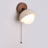 Globe Wall Lamp Beige Finish Detail OpalDwell