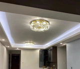 Gold Glow Crystal Chandelier for Hallway