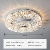 Ring Chandelier Iron and Crystal Detailing