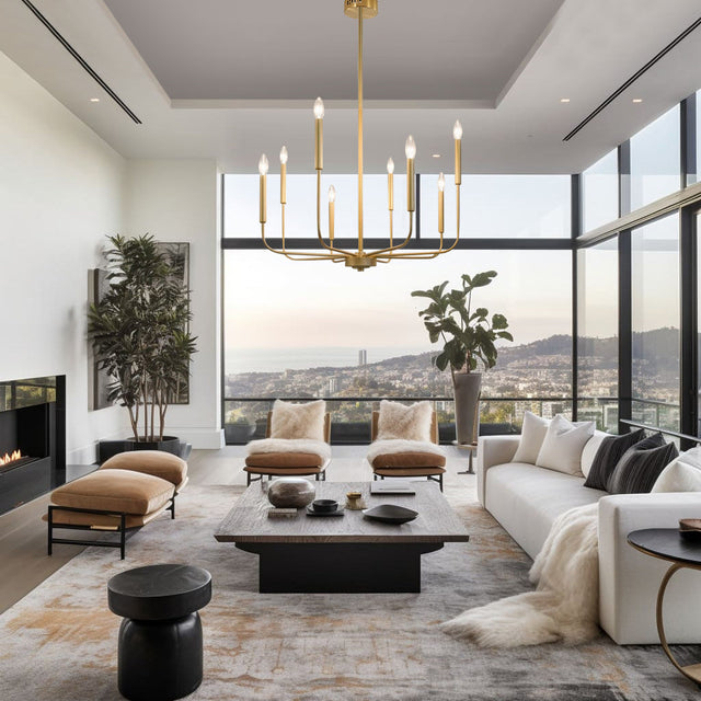Rowan Farmhouse Candle Chandelier for Dining Room