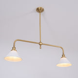 Vintage Pendant Light Aluminum Shade Detail