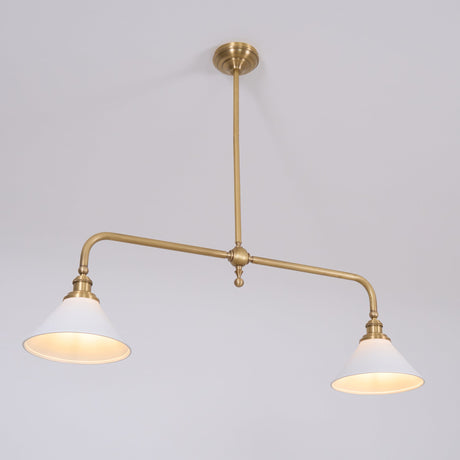 Vintage Pendant Light Aluminum Shade Detail