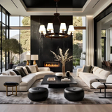 fabric chandelier warm ambient glow for living room