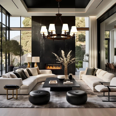 fabric chandelier warm ambient glow for living room