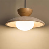 Travertine Wood Pendant Light Home Decor