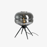 Amber glass table lamp for nightstand