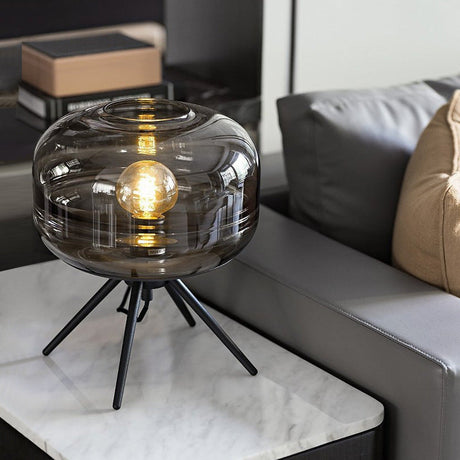 Tripod base table lamp for living room