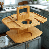 ForestHaven Foldable Table – Compact Wood Construction