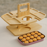 ForestHaven Picnic Table with Bottle and Glass Holders