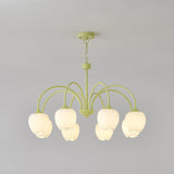 Chandelier Five-Lampshade Configuration View - OroDwell