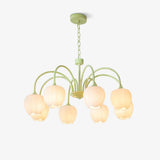 Chandelier Five-Lampshade Configuration View - OroDwell