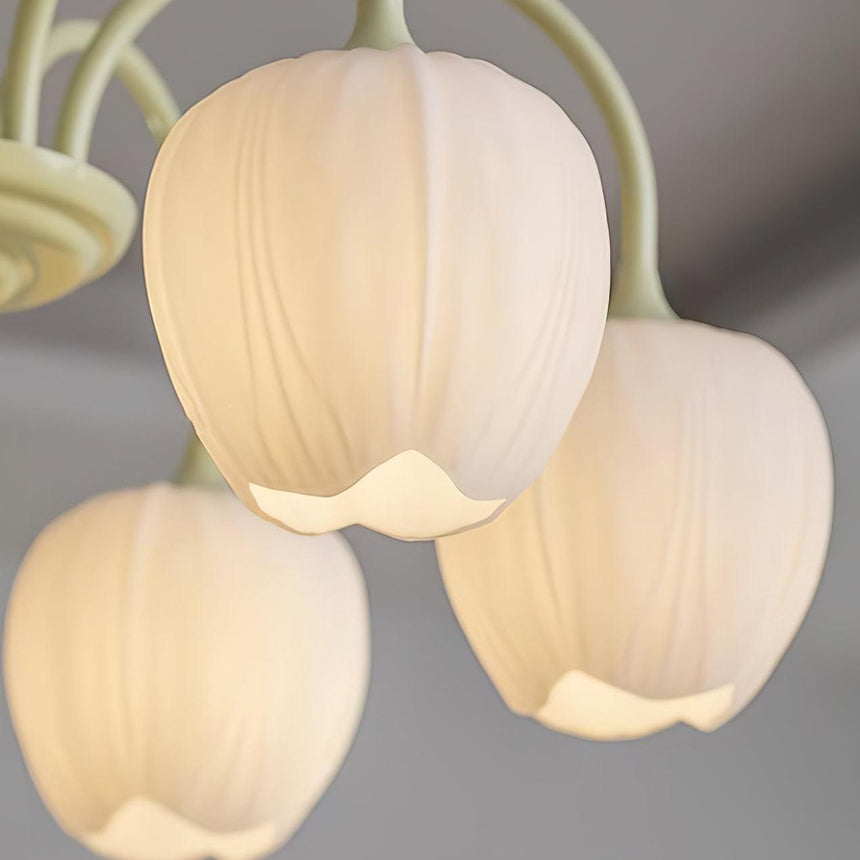 Chandelier Tulip Silhouette Detail View - OroDwell