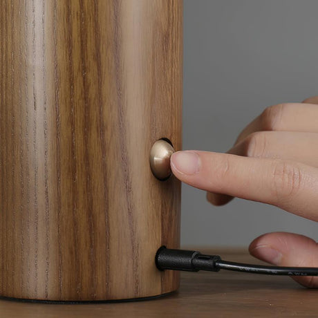 Ash Wood Lamp Close Detail