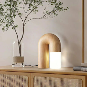 Wood Pole Lamp LED for Bedroom