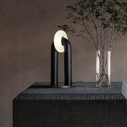 Acrylic Table Lamp close-up – arched design | OroDwell