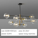 Quayside Chandelier - Transparent Glass Ball Shade Option