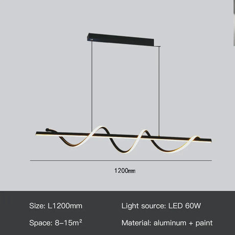 wave design ceiling light from below