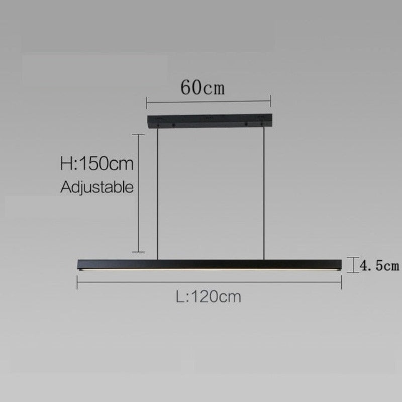 Linear Pendant Chandelier for Bar Accent