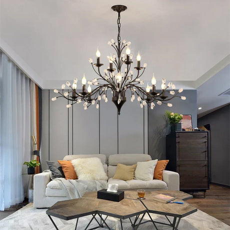 adjustable chain crystal pendant lamp