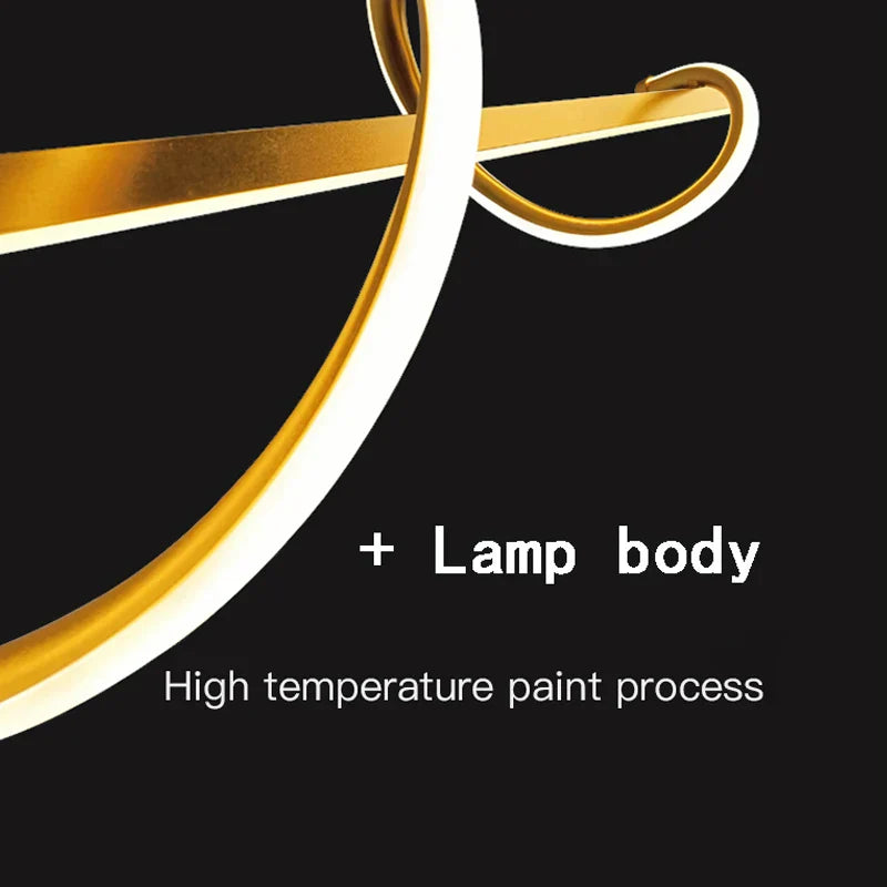 modern wave design pendant lamp