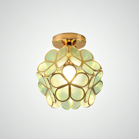 Glass Ceiling Lamp Detail of Colored Panels