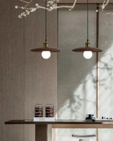 LumaNova Japandi Pendant Light compact profile size view - OpalDwell