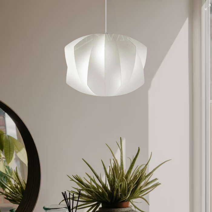 Lumora Orb Wood Pendant Light Close-Up Detail - OroDwell
