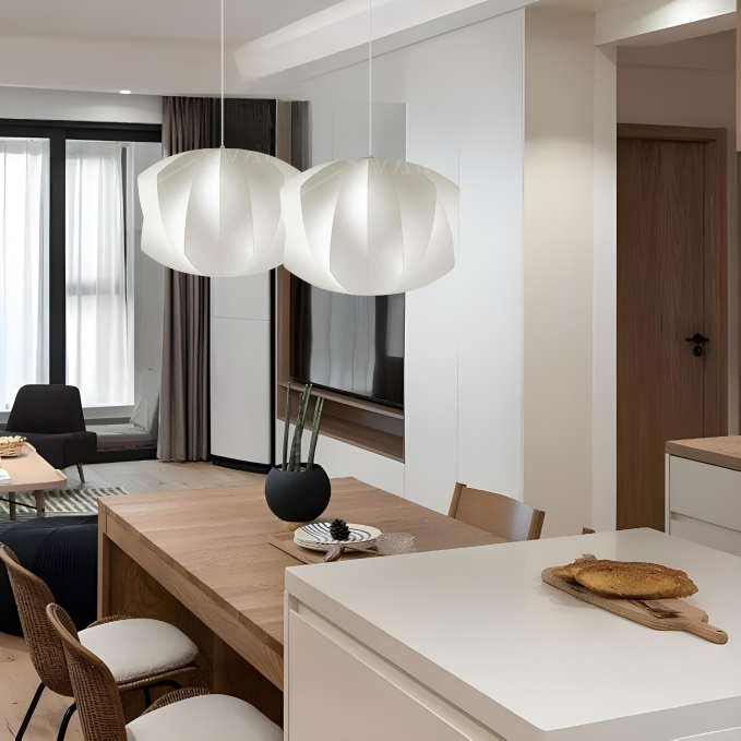 white finish bubble pendant light for kitchen island lighting