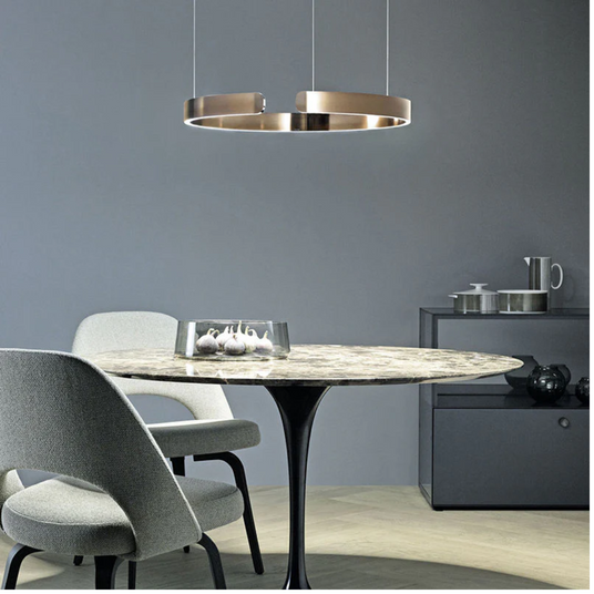 White Aluminum Pendant Light for Dining Room Ceiling