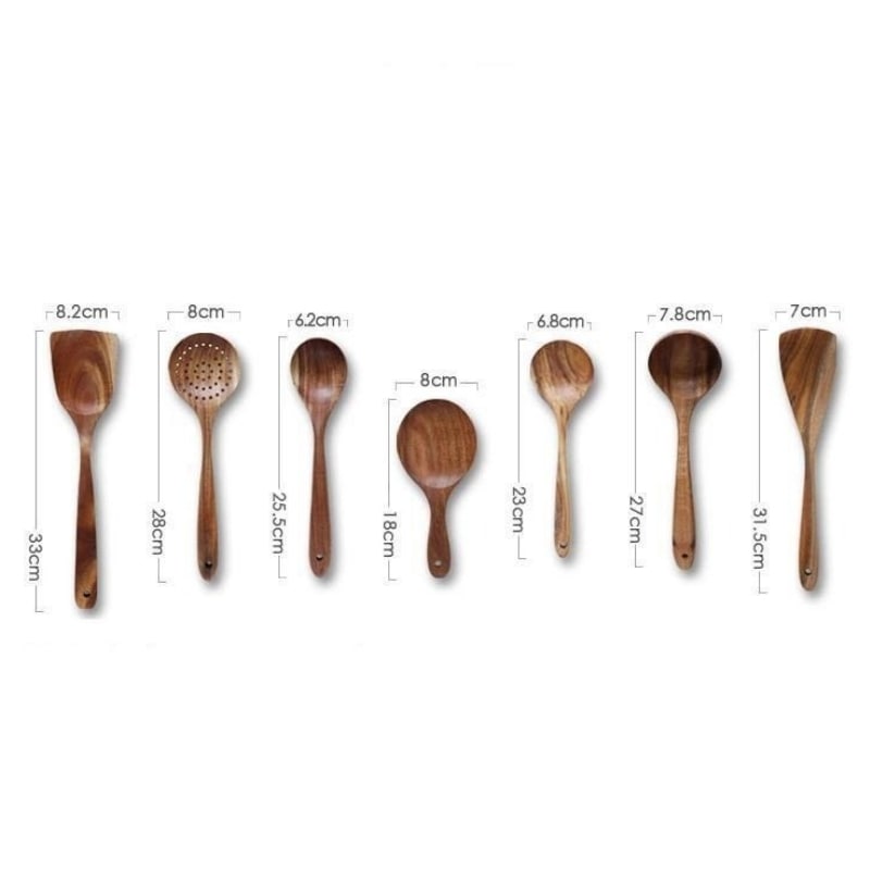 Hand-Wash Teak Utensils For Long-Lasting Kitchen Use - OpalDwell