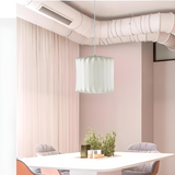 Silk And Steel Pendant Light With Bubble Design - OroDwell