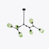 LustraNova Glass Bubble Pendant Light Side Detail View - OpalDwell