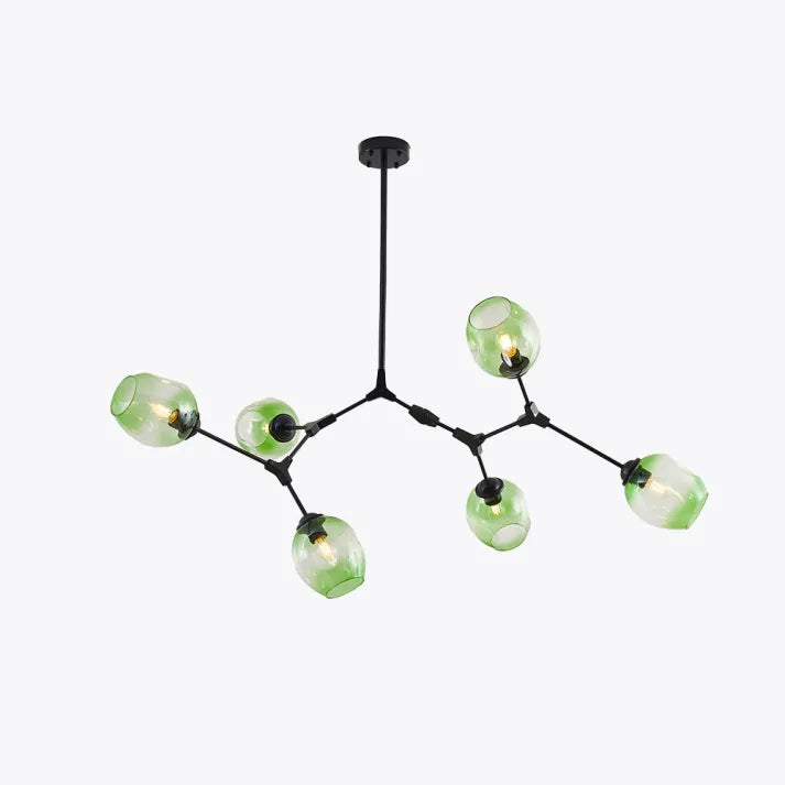 LustraNova Glass Bubble Pendant Light Side Detail View - OpalDwell