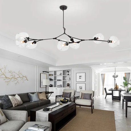 LustraNova Pendant Light Iron and Glass Construction - OpalDwell