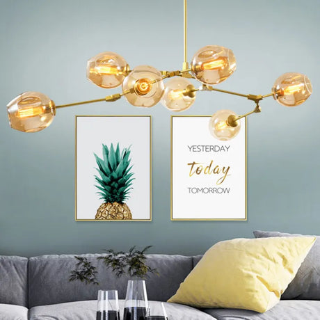 Glass Bubble Pendant Light Sculptural Centerpiece Detail - OpalDwell