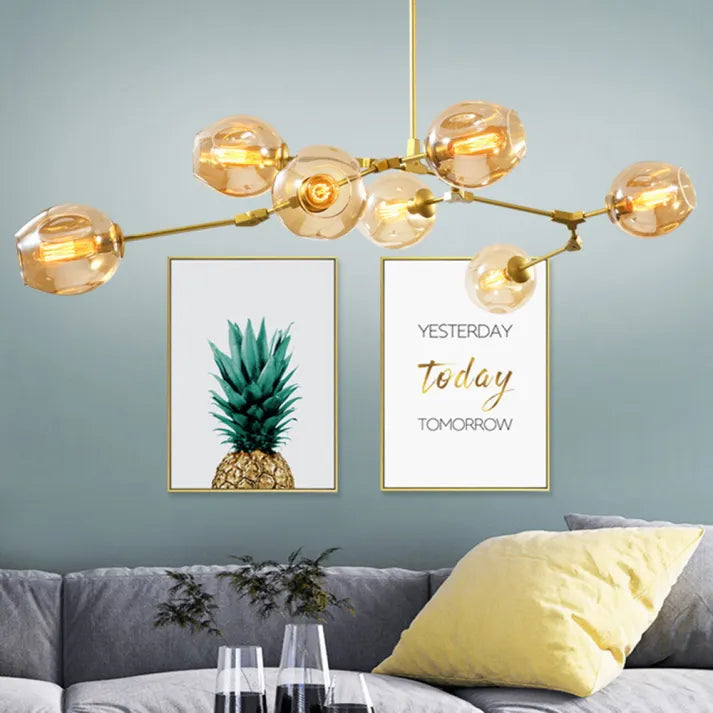 Glass Bubble Pendant Light Sculptural Centerpiece Detail - OpalDwell