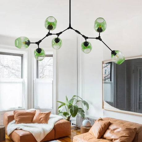 LustraNova Glass Bubble Pendant Light With Branching Arms Ambient Lighting - OpalDwell