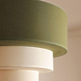 Fabric Pendant Light Installed Above Table OpalDwell
