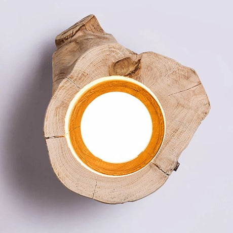 Wood Ceiling Light Installed Overhead View OpalDwell