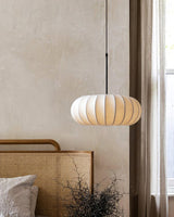 Silk Fabric Shade Pendant Light for Dining Room Ceiling