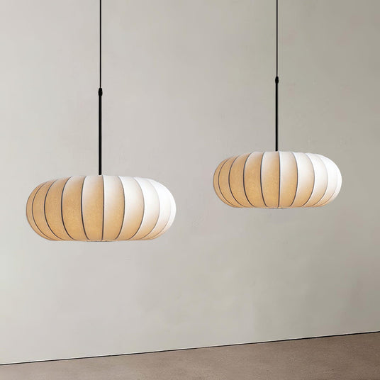 Silk Fabric Shade Pendant Light for Dining Room Ceiling