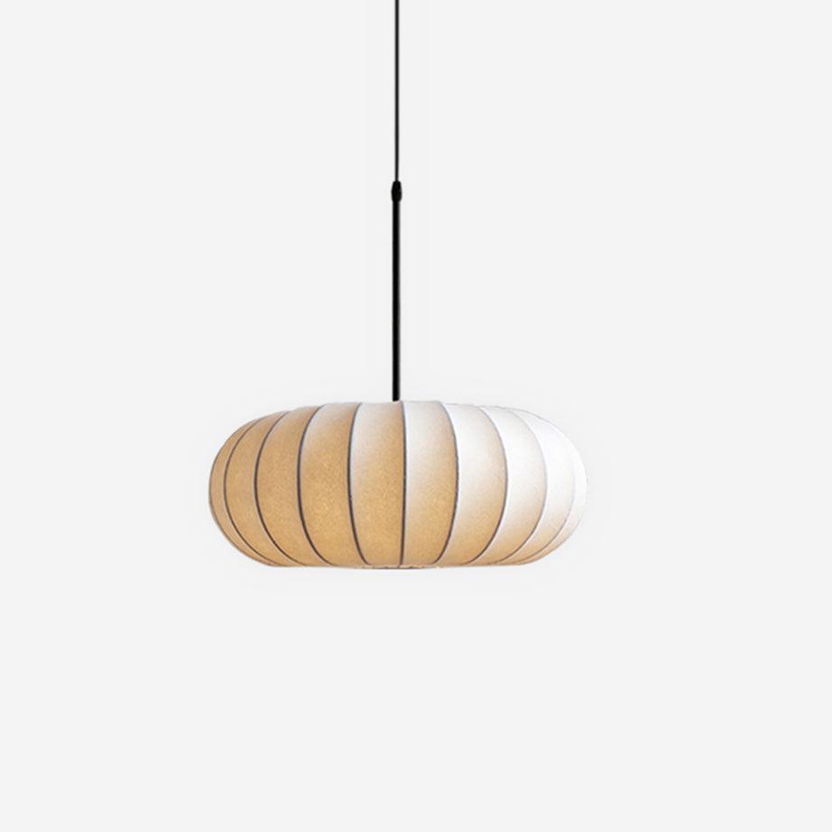 Aero Silk Pendant Light with Circular Metal Frame for Kitchen Island
