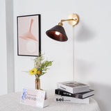 Aureo Vintage-Style Wood Wall Lamp front view product shot - OpalDwell