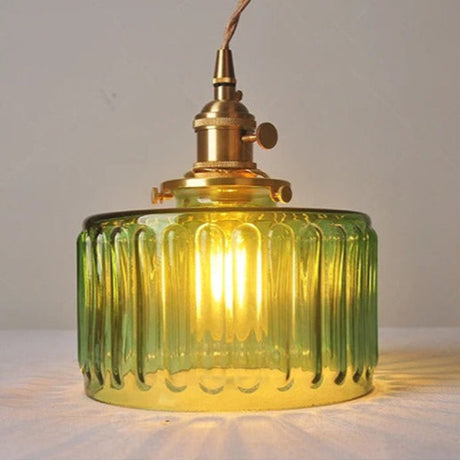 Nordic glass pendant light over kitchen island