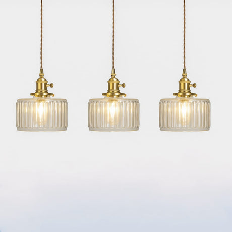 Suspended glass pendant light fixture