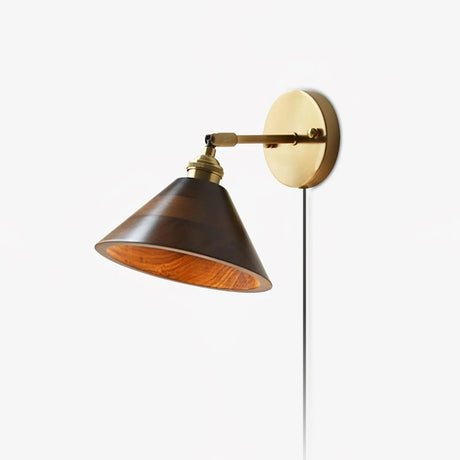 Aureo Vintage-Style Wood Wall Lamp indoor use hallway accent - OpalDwell