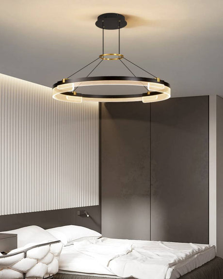 Warm Ambient LED Chandelier for Bedroom OpalDwell