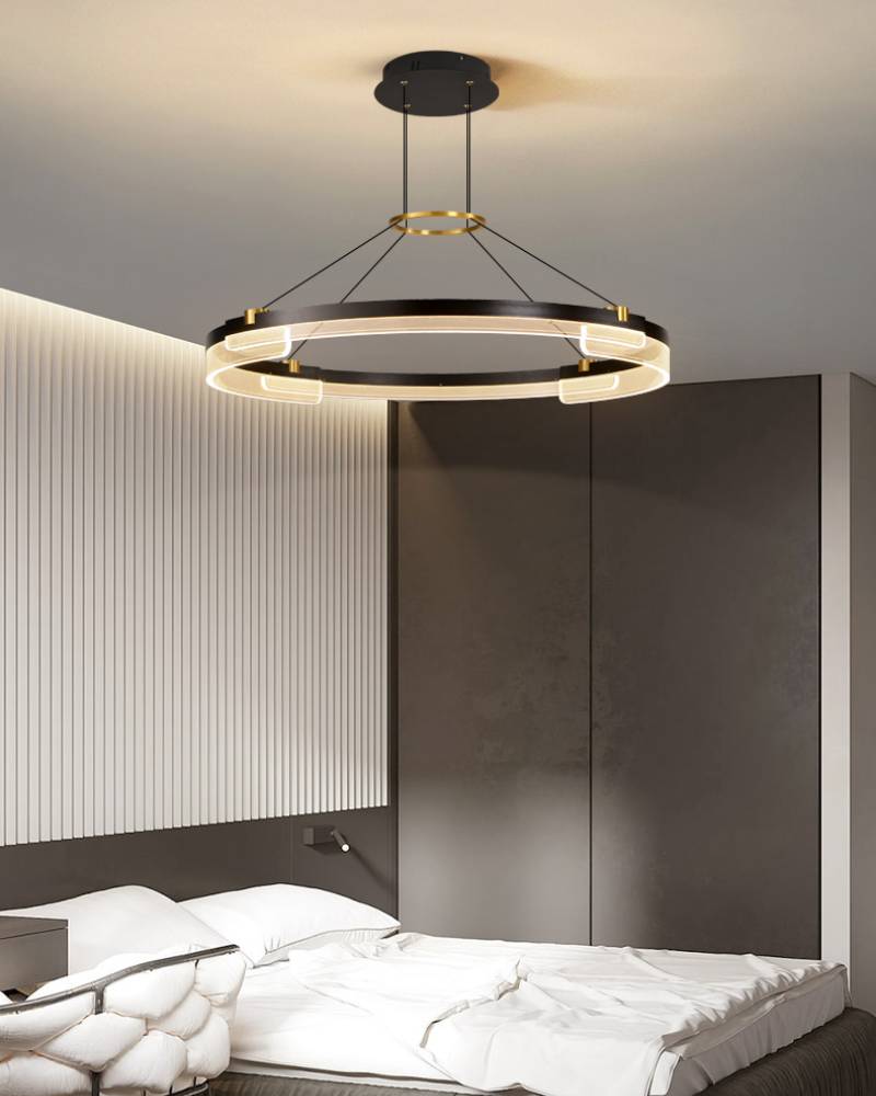 Warm Ambient LED Chandelier for Bedroom OpalDwell