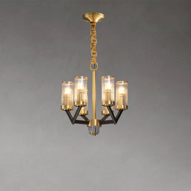 Gold Chandelier 6-Head Configuration Detail View
